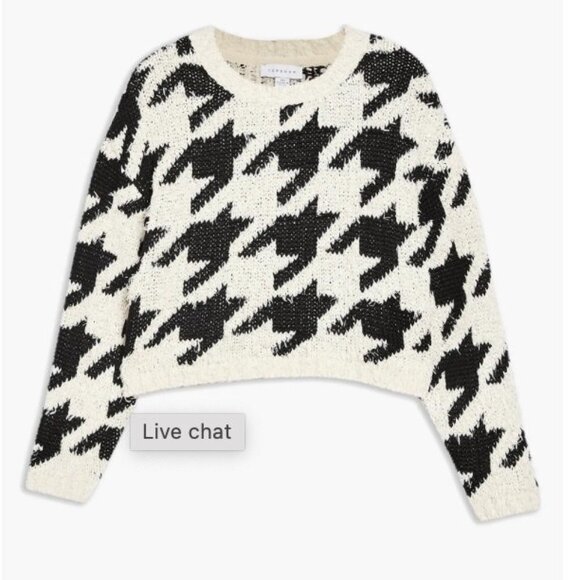 Topshop, Houndstooth Sweater, SIZE M - Picture 2 of 5